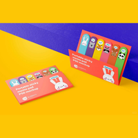 Set catatan tempel berbentuk kartun lucu Logo kustom untuk Kantor Sekolah