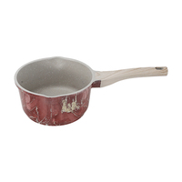 Casserole à soupe en céramique et aluminium antiadhésive de 18 cm, résistante à la chaleur, facile à nettoyer, pour la préparation quotidienne de porridge familial, OEM ODM, taille personnalisée