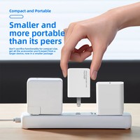 Cargador de Viaje GaN Mini de 45W con Doble USB-C PD3.0 de Alta Gama y Voltaje Universal para iPhone 15 Pro Max, Laptops y Smartphones