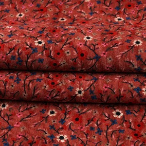 Grosir Kain Corduroy 8 Pits Bermotif Bunga Kecil, Kain Polyester Berkualitas Tinggi untuk Gaun Fashion, Tekstil Rumah, Tas, dan Kemeja - Product Image 4