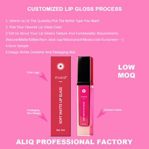 <strong>Cosmetics</strong> <strong>Manufacturers</strong> Factory Custom Long Lasting Waterproof High Pigment Matte Non Stick Tinted Lip Gloss Set - Product Image 4