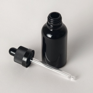 Cannacoast Black Opal Jar CR Essential Oil <b>Glass</b> Jar Child Resistant <b>Dropper</b> <b>Bottle</b> For Concentrate Oil - Product Image 3