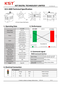 KST V8.0เซอร์โว24kgf แบบไร้แปรงถ่านขนาดเล็ก <span class=keywords><strong>X15</strong></span>-1809ตัวกระตุ้นมาตรฐานแรงดันสูงซม. สำหรับเมาท์กิมบอลกันโคลง - Product Image 6
