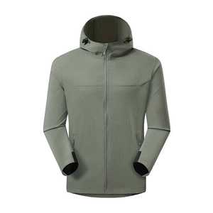 Chaqueta cortavientos con capucha de una sola capa con forro interior para ropa de trabajo al aire libre en invierno - Product Image 4