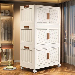 Tủ đựng đồ nhựa gấp gọn thiết kế hiện đại ShenYu 60 inch, lắp đặt dễ dàng, đa năng, hộp đựng quần áo, thùng chứa đồ - Product Image 3