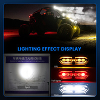 Phare de travail LED 5 pouces 39W 1597LM Blanc Ambre Spot Flood DRL Éclairage tout-terrain IP68 Étanche pour 4x4 Camion VTT UTV SUV Pick-up