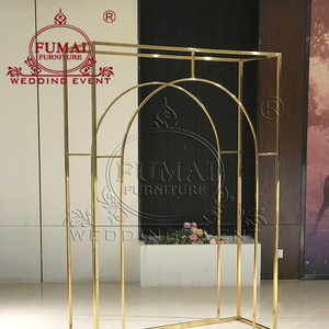 กรอบสแตนเลสสีทองสำหรับตกแต่งเวทีแต่งงานฉากหลังงานเลี้ยงวันเกิดหรูหรา - Product Image 4