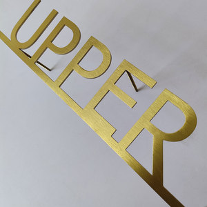 3 मिमी 5 मिमी 3 डी ब्रश पीतल पत्र संकेत ठोस धातु पत्र - Product Image 3