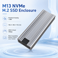 Boîtier SSD NVMe M.2 sans outil, 10 Gbit/s USB 3.2 Gen2, en aluminium, pour disques 2230/2242/2260/2280, boîtier externe portable pour disque dur 8 To, multi-OS