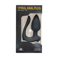 Spiralförmiger Analplug mit Erektionsfunktion, Silikon, Rotierend, Vibrierend, Wiederaufladbar, IPX6 Wasserdicht, Aphrodisia Marke, Geräuscharm, 10 Frequenzen