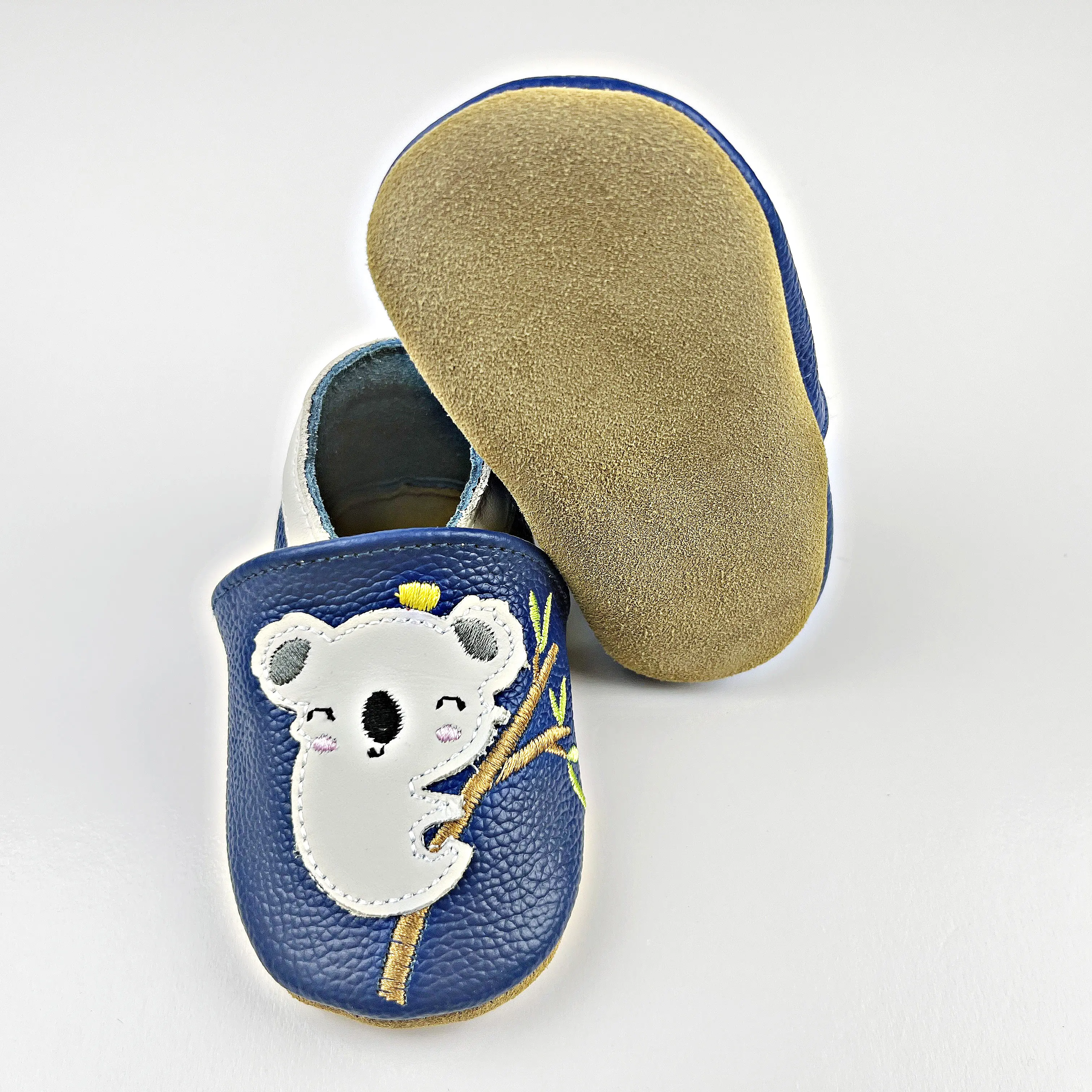 Bede Onze Fabriek Groothandel Schattige Koala Vorm Baby Leren Wandelschoenen Indoor Baby Schoenen Baby Lederen Schoenen