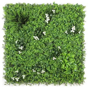 DBDMC-paneles verdes artificiales de plástico para pared, Paneles de Plantas artificiales de 20x20 pulgadas para decoración e pared verde