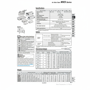 MXS12-30AT โต๊ะสไลด์ลมนิวเมติก SMC - Product Image 1