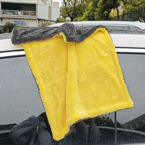 Toalla de <span class=keywords><strong>Limpieza</strong></span> para Auto de Doble Capa y Doble Color, Tela de Fibra <span class=keywords><strong>Fina</strong></span>, Terciopelo de Coral, Absorbente de Agua - Product Image 3