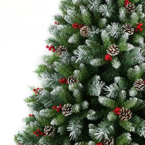 Chỉ Phun Trắng PVC Thông Nón Cây Giáng Sinh Đổ Xô Giáng Sinh Tuyết Giáng Sinh Trang Trí Đèn Tự Động Cây - Product Image 3