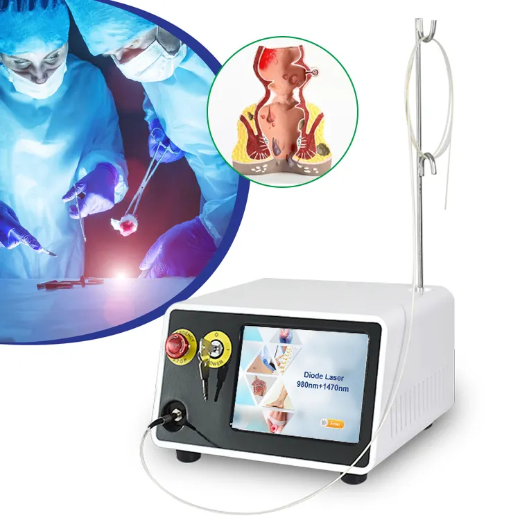 Newest 1470nm 1940 nm proctology surgical laser for hemorrhoid treatment medical equipment