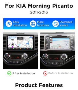 Junsun ชิปวิทยุติดรถยนต์แอนดรอยด์สำหรับ KLA Morning picanto 2011-2016 <span class=keywords><strong>Apple</strong></span> CarPlay กล้อง360สเตอริโอ1.8 GHz - Product Image 2