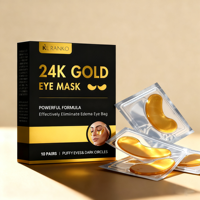 Masques pour les yeux en collagène or 24 carats OEM, anti-âge, réduction des rides, pour les cernes et les poches, soins des yeux, produits de soin de la peau