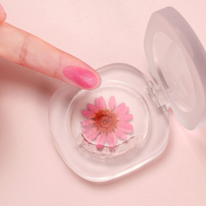 Vegan Makeup Cosmetic Long Lasting Temperature Change <strong>Jelly</strong> Blush Dried Flower <strong>Clear</strong> Lip Cheek Dual Use Tinted Makeup Balm - Product Image 2