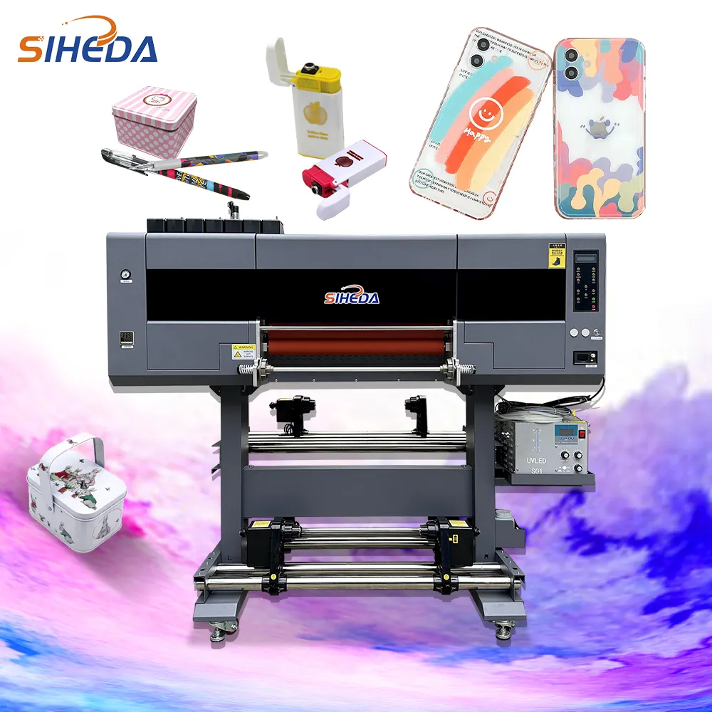 Siheda wasserdichter und kratz fester Smart Change Ink A2 Xp600 3-Kopf/2-Kopf Cartoon UV Dtf Drucker mit Lamini maschine