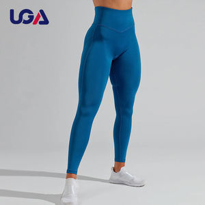 फैक्टरी प्रत्यक्ष महिला प्लस आकार उच्च कमर जिम चड्डी आड़ू हिप योग पैंट खेल पहनने संपीड़न लेगिंग - Product Image 6