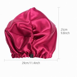 Bonnet double couche en pure soie pour femme, turban de nuit, bandeau pour cheveux, cadeau promotionnel - Product Image 2