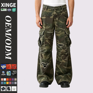 Fabricante Personalizado de Pantalones Cargo de Camuflaje Estilo Streetwear, Proveedor de Pantalones Utilitarios de Camuflaje al Por Mayor - Product Image 1