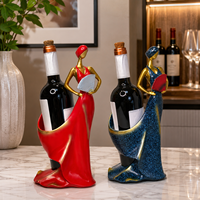 Support à Bouteille de Vin en Résine Élégant en Forme de Femme, Statue Créative Femme, Porte-Bouteille Décoratif pour Table, Bar, Cuisine, Cadeau Artisanal