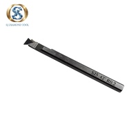 Barra de mandrinado de carburo rígido SJ con vástago de carburo, recubrimiento de diamante PCD soldado por CVD, para torneado interno de agujeros profundos en bloques de motor, OEM HV8000-10000HV CNC