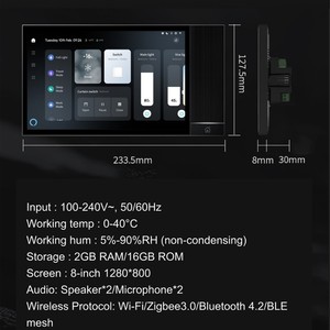 Graffiti thông minh 8-inch máy chủ âm nhạc điều khiển trung tâm Màn hình ZigBee Gateway được xây dựng trong Alexa điều khiển bằng giọng nói toàn màn hình - Product Image 4