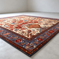 Tapis rectangulaires en polyester imprimé style pastoral, à poils ras, motif minimaliste, antidérapants, lavables en machine, pour salon