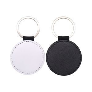 Mới đến tùy chỉnh có thể in Keychain vòng/trái tim/vuông thăng hoa trống trong da với thép không gỉ UV in ấn cho quà tặng - Product Image 6