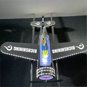 RICHSHINING Vente chaude Porte-bouteille LED pour champagne et cocktails en forme d'avion, qualité supérieure, pour boîte <span class=keywords><strong>de</strong></span> nuit - Product Image 5