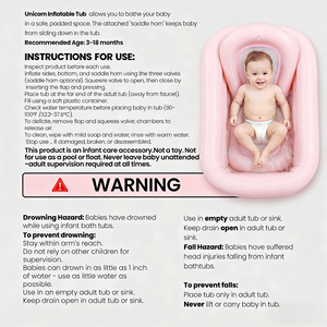 Baignoire gonflable portable pour bébé, antidérapante, pour les nourrissons de 3 à 18 mois, s'adapte à l'évier et à la baignoire adulte - Product Image 6