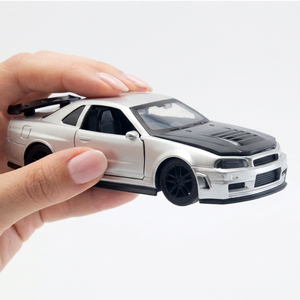 YZMODEL 1:36 Miniatura de Coche Deportivo JDM de Aleación, Modelo Fundido a Presión de Fast & Furious, con Capó <span class=keywords><strong>y</strong></span> Puertas Abribles, Función de Retroceso, Skyline <span class=keywords><strong>GTR</strong></span> R34, Juguete para Niños - Product Image 5