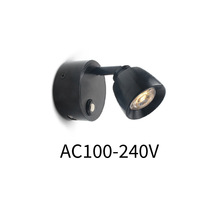 Lampe murale LED 12V DC en aluminium pour lecture au chevet, à intensité variable par touche, pour camping-car, caravane, motorhome, avec port de charge USB
