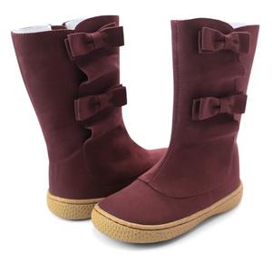 Semelle en gomme de haute qualité Super Soft Barefoot Flat Breathable Leather Casual Cute Print Western Brown Ankle Boot pour bébé Todd - Product Image 1