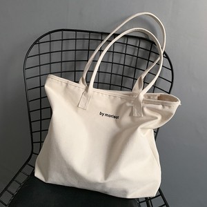 Venta al por mayor de gran capacidad de algodón orgánico bolsa de lona reutilizable plegable <span class=keywords><strong>Shopper</strong></span> con logotipo impreso patrón tipo carta - Product Image 3