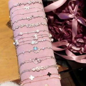 Brazalete recina 925 argent sterling 18k plaqué or bracelet perles vert mariposa dije para pulsera brazalete dirado - Product Image 1