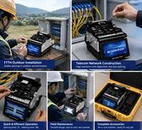 Otomatik Taşınabilir 6 Motorlu Çekirdek Hizalama PAS Çekirdek Fiber Optik Füzyon Ekleyici Kiti 300 Kez Kullanılabilir FTTH FTTX Mühendisleri ve Kaynakçılar için