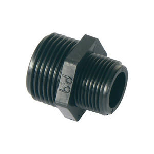 Adaptateurs et connecteurs pour tuyaux en polypropylène Bucchi, réducteurs noirs en PP, tétines 3/4\" x 1/2\" pour tuyaux en polypropylène Bucchi - Product Image 1