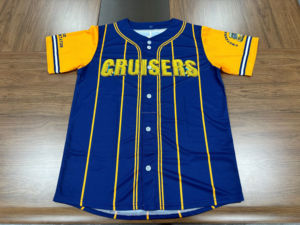 Jersey Baseball Sublimasi FQ Motif Garis-Garis, Cetak Nama Kustom, Kaos Baseball Kancing Depan, Jersey Baseball untuk Seragam Olahraga - Product Image 5