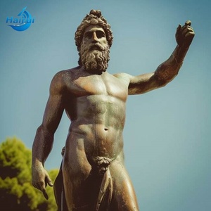 Reproducción de <span class=keywords><strong>Escultura</strong></span> <span class=keywords><strong>Griega</strong></span> de Fábrica, <span class=keywords><strong>Escultura</strong></span> Metálica Artesanal, Estatua de Bronce de <span class=keywords><strong>Zeus</strong></span> o Poseidón - Product Image 3