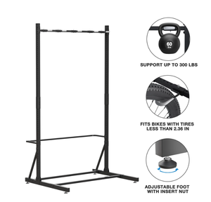 Xe đạp lưu trữ giá cho nhà để xe sàn đứng xe đạp tổ chức cho nhà để xe xe đạp tổ chức nắm giữ lên đến 5 xe đạp - Product Image 6