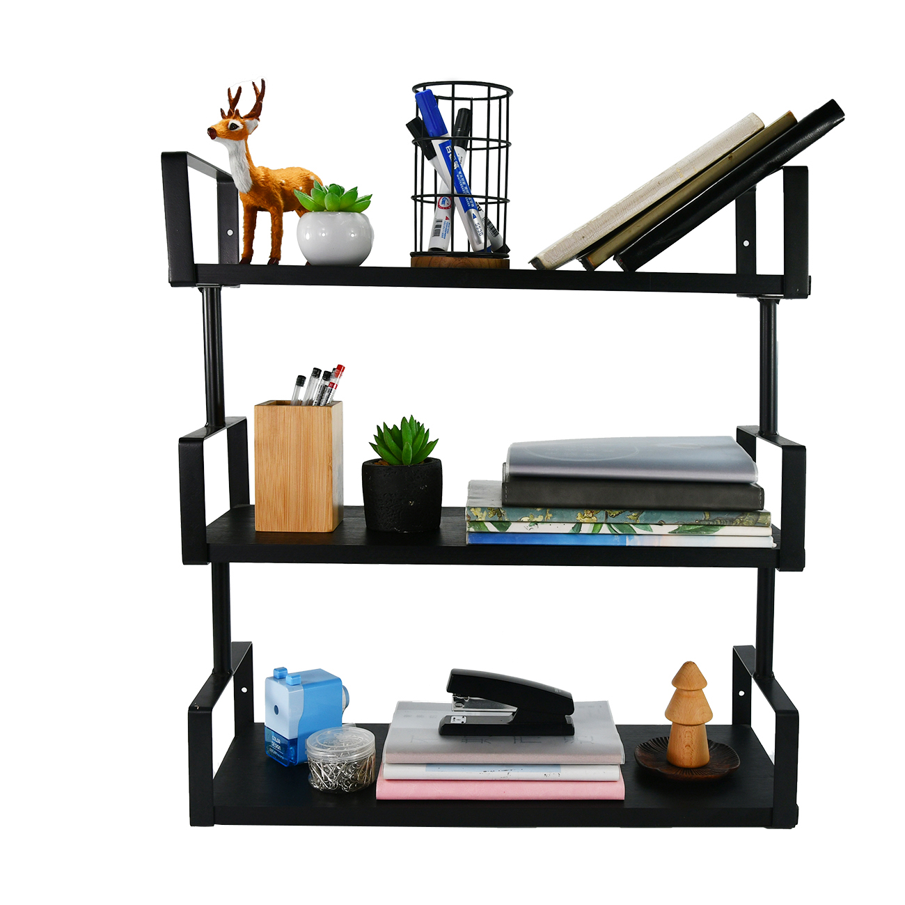 Rustic Style Solid Vinyl Record Nordic Wooden Floating Wood Shelves Wall Mount Cube Shelves Home Decor