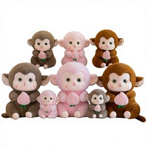 ตุ๊กตาลิงพีชสุดนุ่ม-ตุ๊กตาสัตว์น่ารักทำจากโพลีเอสเตอร์ บรรจุใยฝ้าย PP ซักได้ ของขวัญวันเกิดสุดคาวาอิ และของตกแต่งห้องนอนเด็ก - Product Image 1