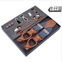 Jarrbikini coloré pour hommes, boîte haut de gamme, 6 clips, épaissi, porte-jarretelles, mode, DIY