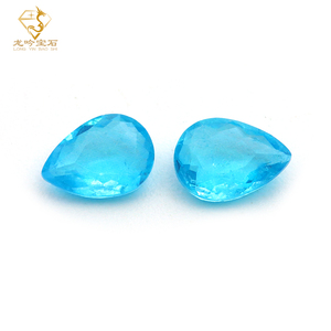 Forma di goccia di acqua sfaccettata con inclusione pronta per la spedizione <span class=keywords><strong>pietra</strong></span> sintetica <span class=keywords><strong>pietra</strong></span> di fusione - Product Image 2