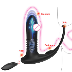 Vibromasseur télescope rotatif et pénétrant pour femme, en silicone liquide réaliste, grand modèle marron foncé, pour femme et homme - Product Image 2