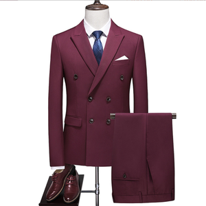 <span class=keywords><strong>Costume</strong></span> Uni à Manches Longues avec Haut Croisé Deux Pièces + Pantalon <span class=keywords><strong>Costume</strong></span> d'Affaires pour <span class=keywords><strong>Homme</strong></span> Costumes de <span class=keywords><strong>Mariage</strong></span> - Product Image 5
